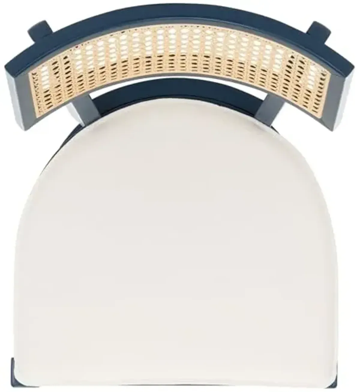 SAFAVIEH Home Collection Galway Navy/Natural 27-inch Seat Height Counter Stool for Kitchen Island Breakfast Nook