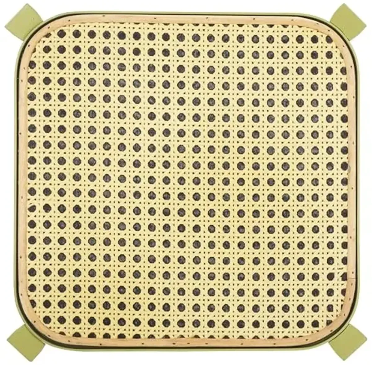 SAFAVIEH Home Collection Palmyra Green/Natural 24-inch Seat Height Counter Stool for Kitchen Island Breakfast Nook