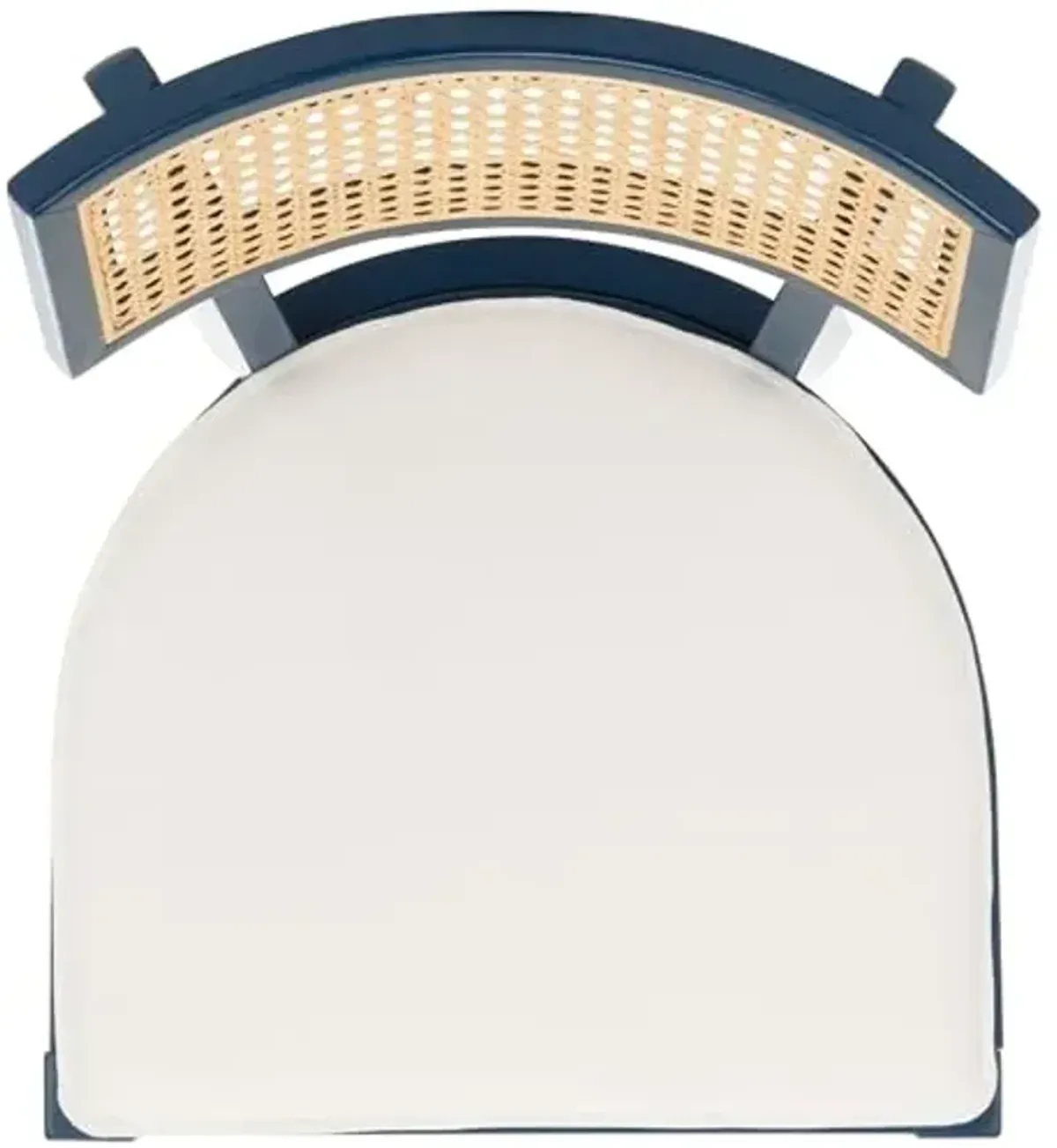 SAFAVIEH Home Collection Galway Navy/Natural 31-inch Seat Height Bar Stool for Kitchen Island Breakfast Nook