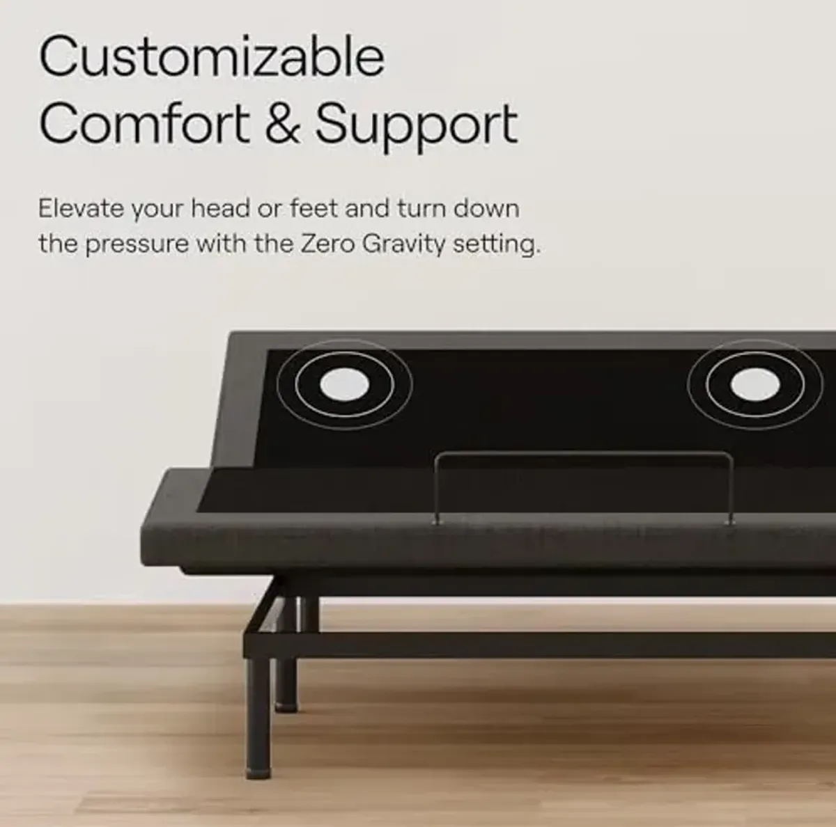 Nectar Premier Adjustable Base - Full - Head & Foot Incline - Wireless Remote with Memory- 3 Massage Settings - 4 USB Ports - Anti-Snore & Zero Gravity