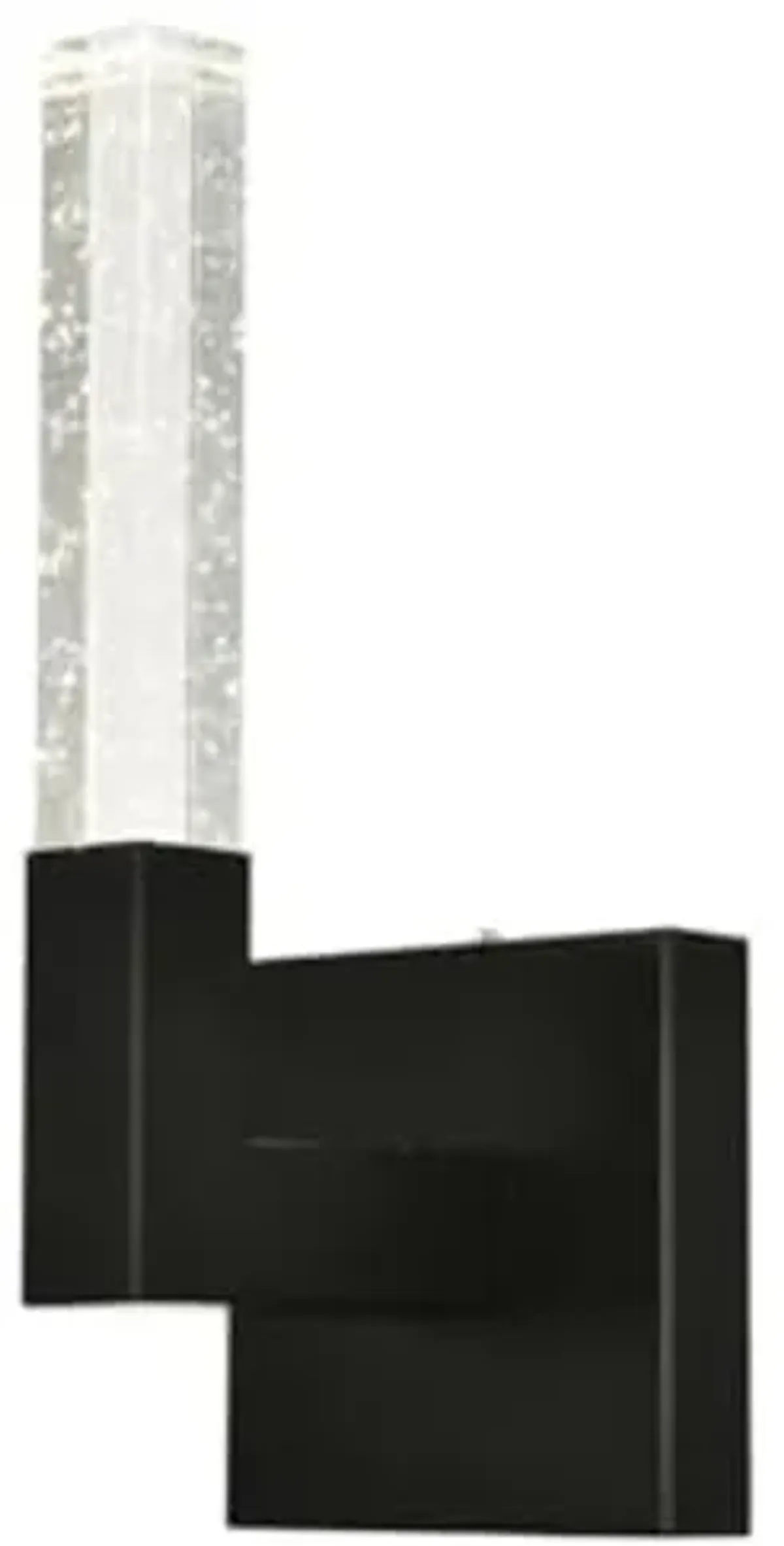 Elegant Lighting Noemi 1-Light Metal Adjustable LED Wall Sconce in Black/Clear