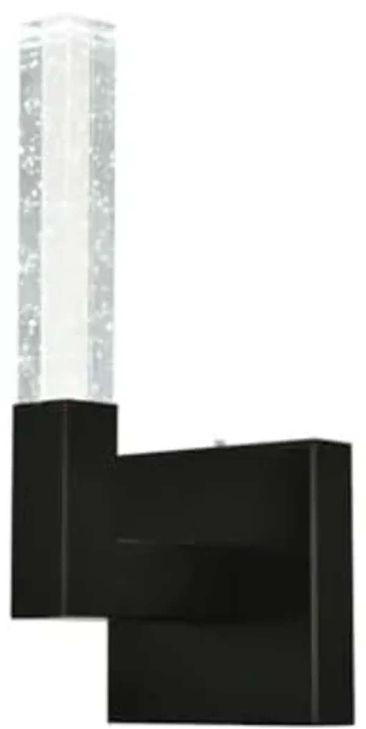 Elegant Lighting Noemi 1-Light Metal Adjustable LED Wall Sconce in Black/Clear