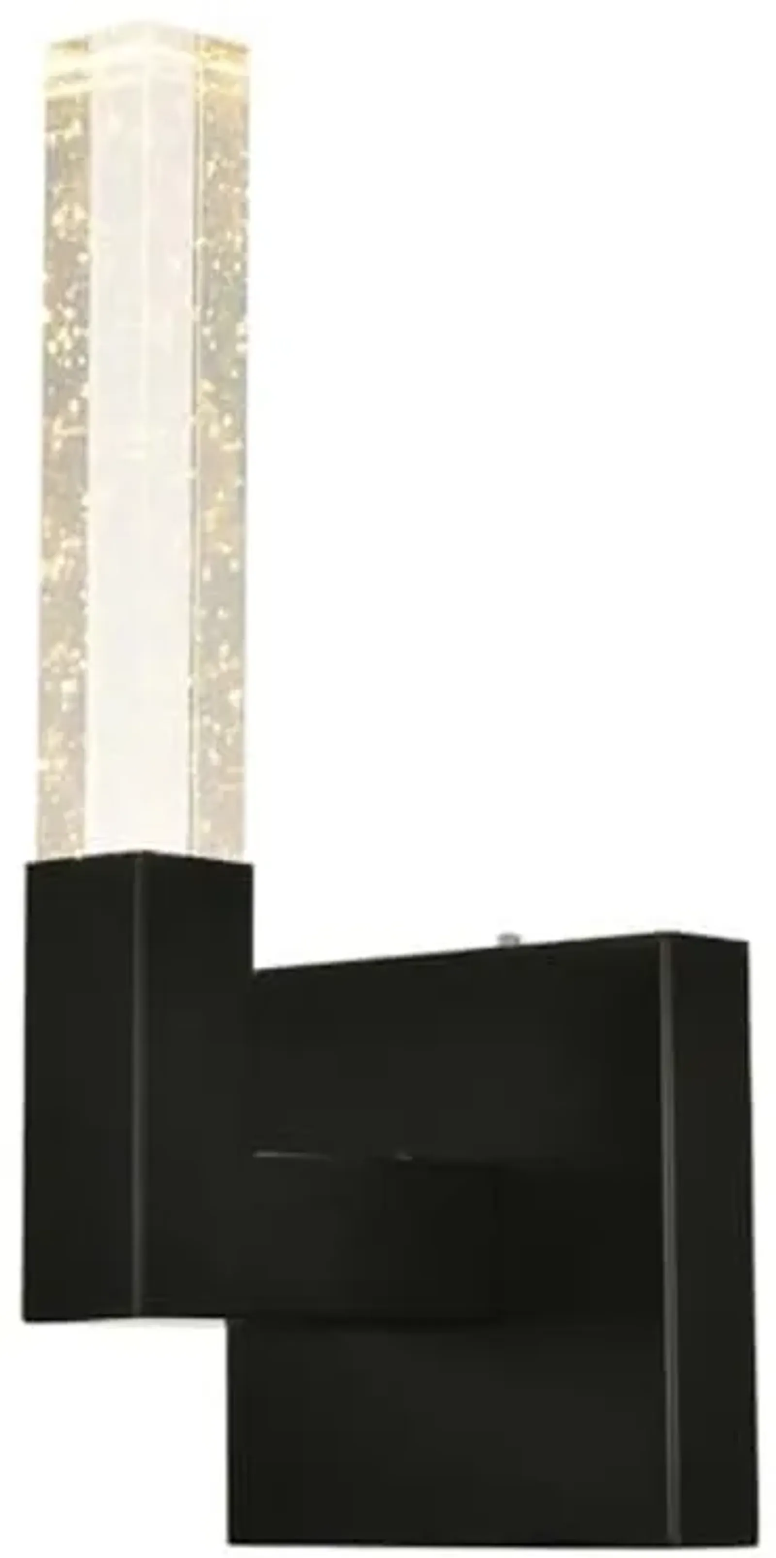 Elegant Lighting Noemi 1-Light Metal Adjustable LED Wall Sconce in Black/Clear