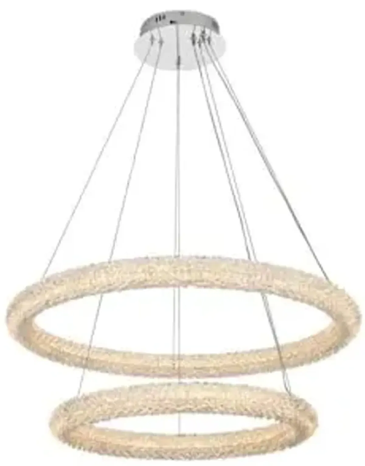 Elegant Lighting Bowen 32 inch Adjustable LED Chandelier in Chrome