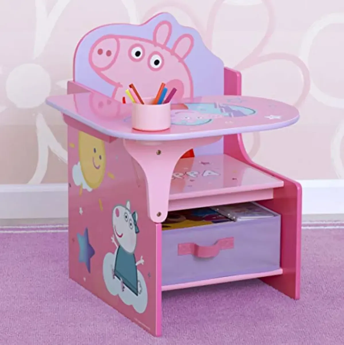 Delta Children Chair Desk with Storage Bin - Ideal for Arts & Crafts, Snack Time, Homeschooling & Baby Shark Chair Desk with Storage Bin - Ideal for Arts & Crafts, Snack Time, Homeschooling