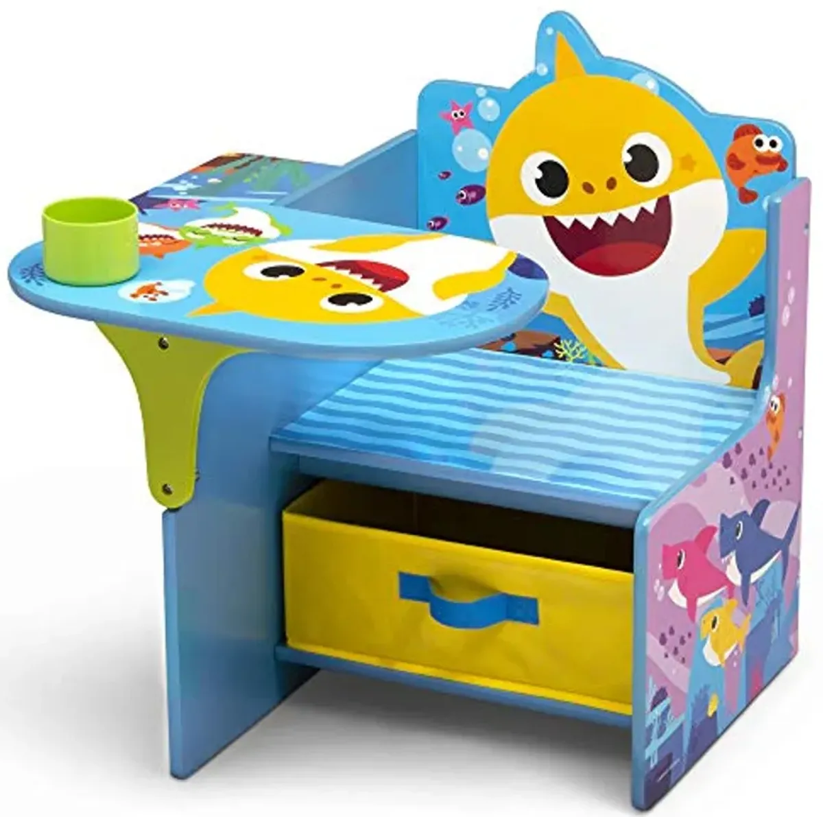 Delta Children Chair Desk with Storage Bin - Ideal for Arts & Crafts, Snack Time, Homeschooling & Baby Shark Chair Desk with Storage Bin - Ideal for Arts & Crafts, Snack Time, Homeschooling