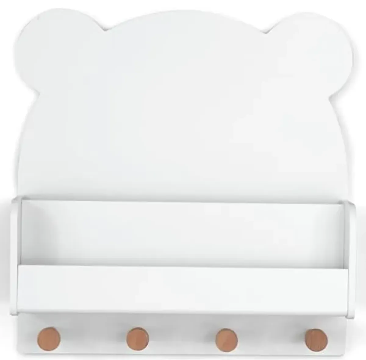 Delta Children babyGap Charlie 6-in-1 Convertible Crib + Brannan Bear Bookcase with Bins + Brannan Bear Wall Shelf with 4 Hooks, Bianca White (Bundle)