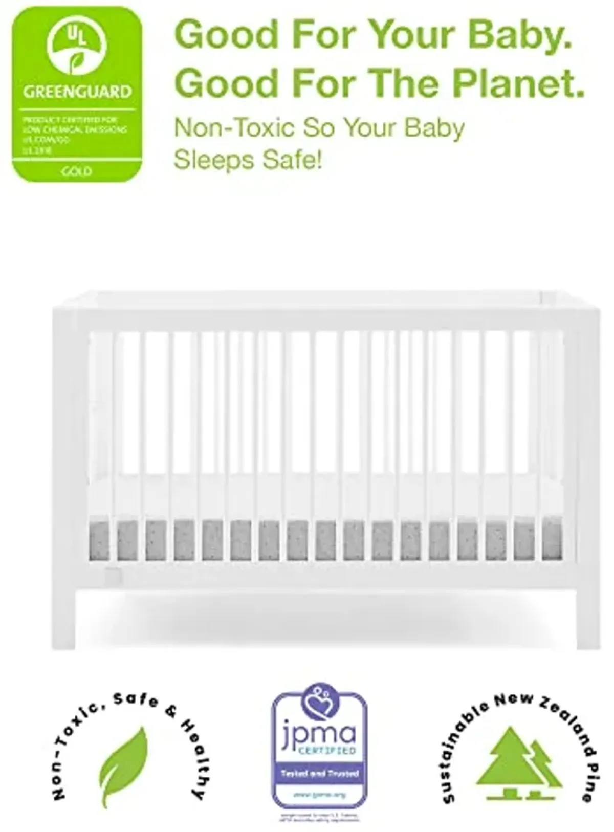 Delta Children babyGap Charlie 6-in-1 Convertible Crib + Brannan Bear Bookcase with Bins + Brannan Bear Wall Shelf with 4 Hooks, Bianca White (Bundle)