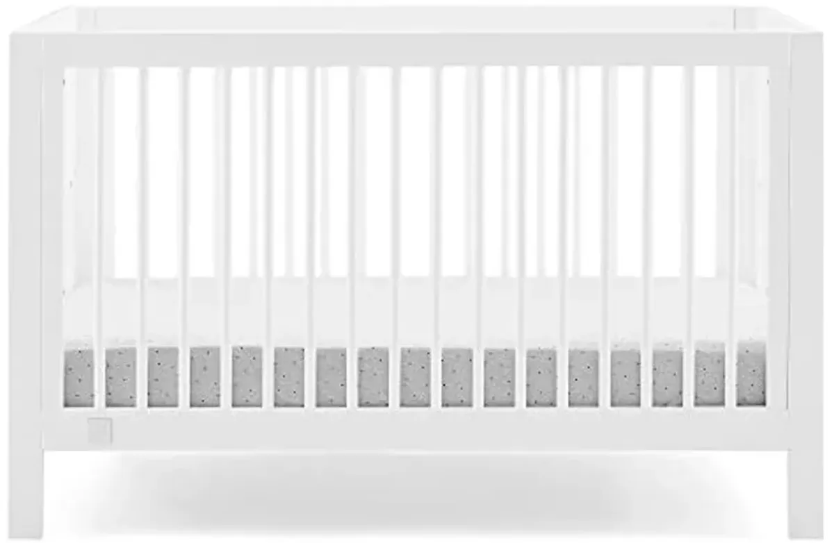 Delta Children babyGap Charlie 6-in-1 Convertible Crib + Brannan Bear Bookcase with Bins + Brannan Bear Wall Shelf with 4 Hooks, Bianca White (Bundle)