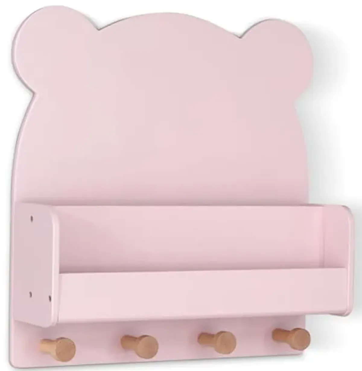 Delta Children babyGap Graham 4-in-1 Convertible Crib with Storage Drawer + Brannan Bear Bookcase with Bins + Brannan Bear Wall Shelf with 4 Hooks, Blush Pink/Dark Pink (Bundle)