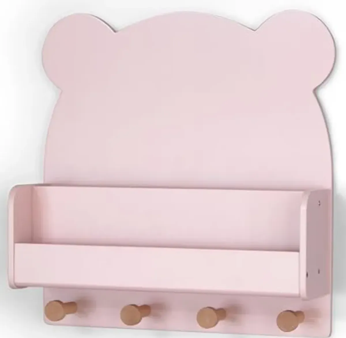 Delta Children babyGap Graham 4-in-1 Convertible Crib with Storage Drawer + Brannan Bear Bookcase with Bins + Brannan Bear Wall Shelf with 4 Hooks, Blush Pink/Dark Pink (Bundle)