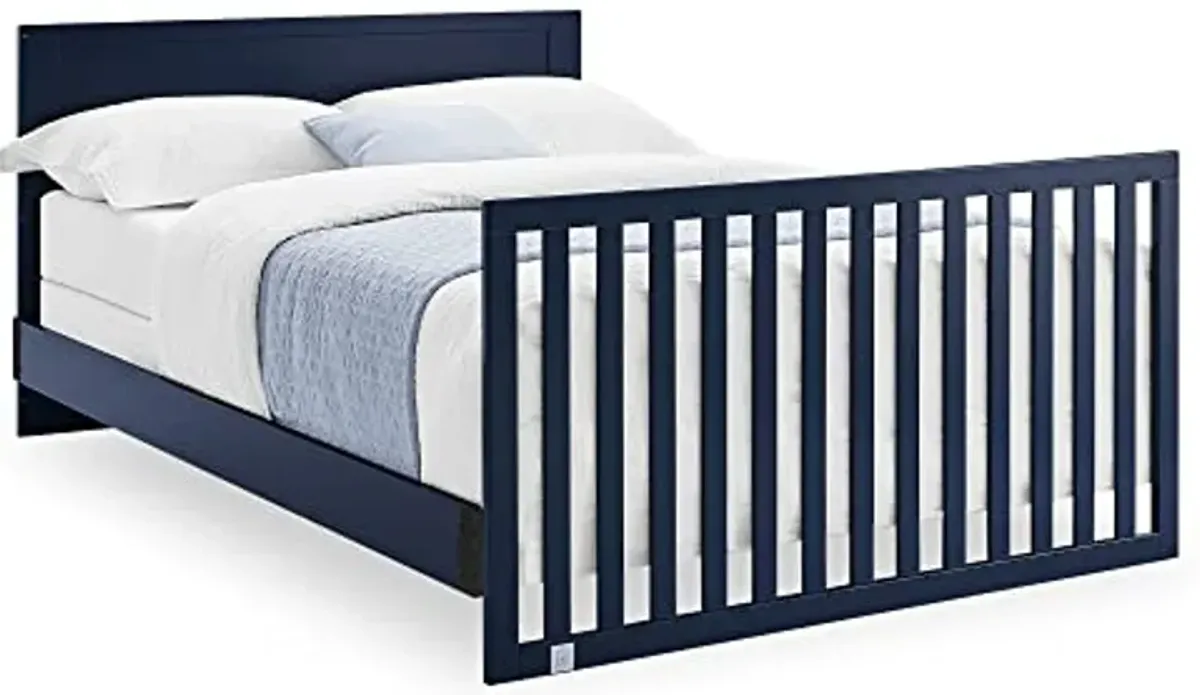 Delta Children babyGap Oxford 6-in-1 Convertible Crib + Brannan Bear Bookcase with Bins + Brannan Bear Wall Shelf with 4 Hooks, Navy/Natural (Bundle)