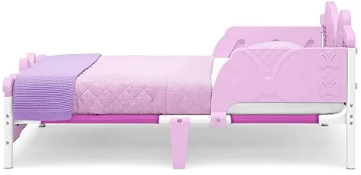 Delta Children - Minnie Mouse 3D Toddler Bed, Pink + Simmons Kids Silver Nights Dual Sided 2-Stage Baby Crib Mattress (Bundle)