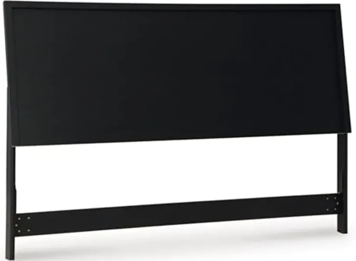 Signature Design by Ashley Danziar Modern Panel Headboard, King, Black