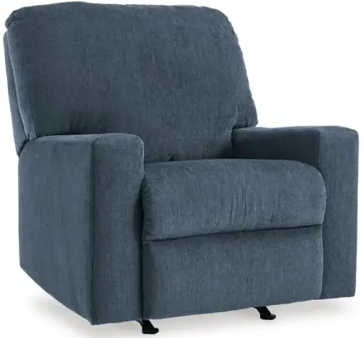 Signature Design by Ashley Rannis Casual Manual Rocker Recliner, Blue