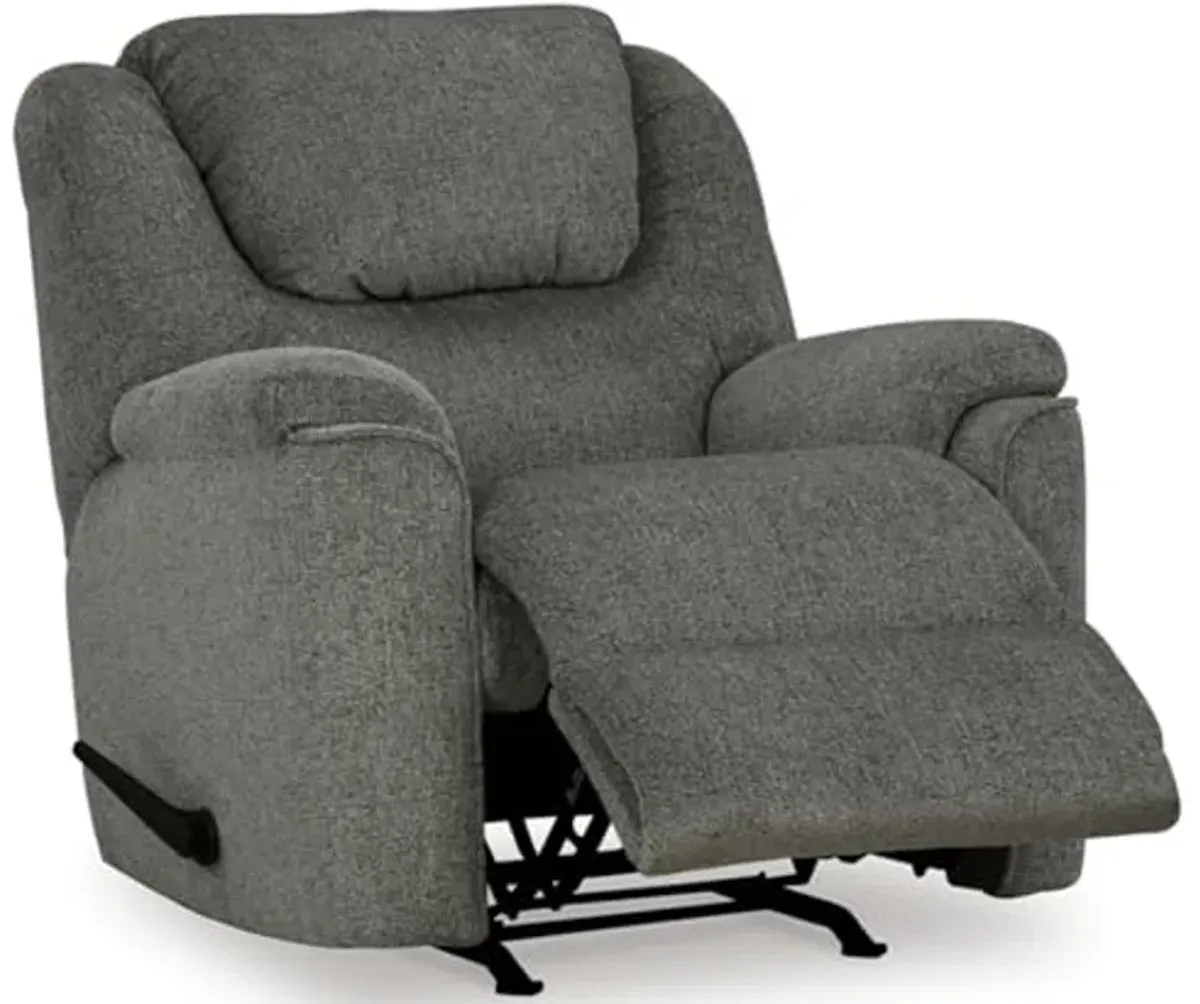 Signature Design by Ashley Bindura Casual Manual Rocker Recliner, Gray