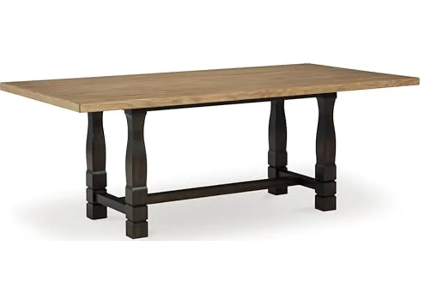 Signature Design by Ashley Charterton Casual Dining Table with Trestle Base, Light Brown & Dark Brown