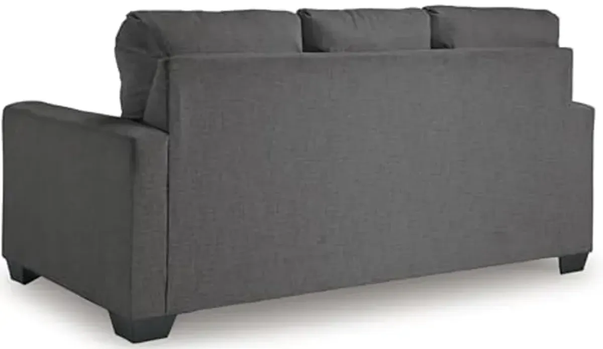 Signature Design by Ashley Rannis Casual 2-in-1 Sofa Sleeper with Folding Gel Memory Foam Mattress, Full, Gray