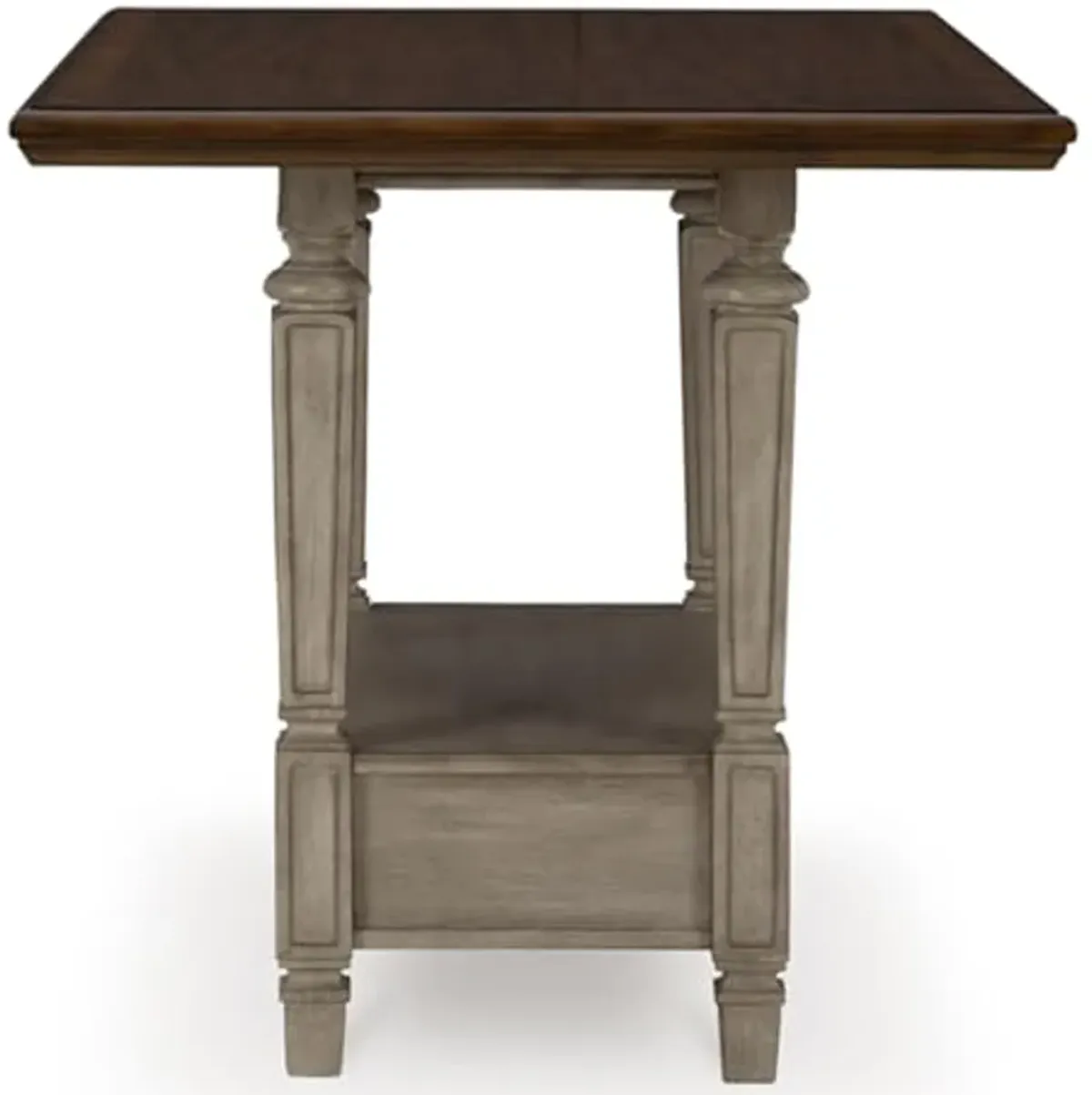 Signature Design by Ashley Lodenbay Casual Counter Height Dining Table with 1 Drawer and 1 Open Shelf, Light Gray & Dark Brown