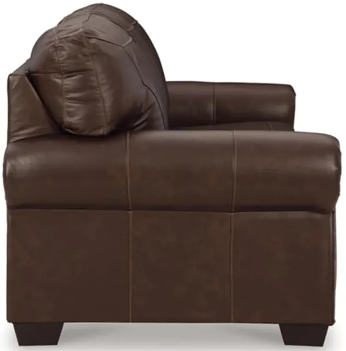 Signature Design by Ashley Colleton Classic Leather Match Sofa with Nailheads, Dark Brown