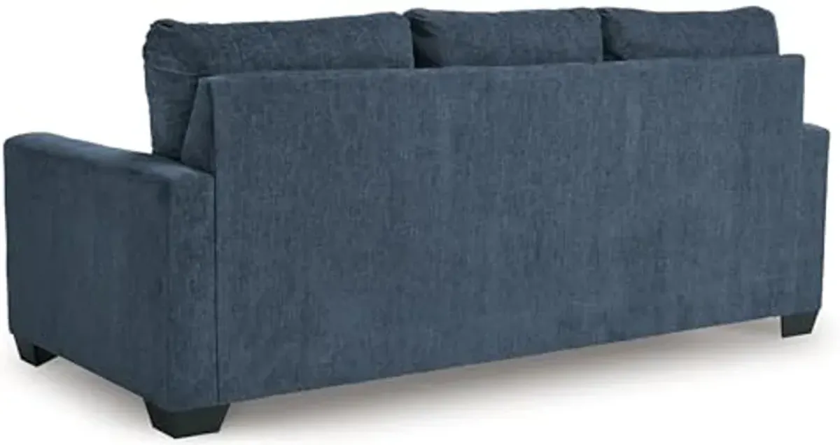 Signature Design by Ashley Rannis Sofa Sleeper Sofabed, 85"W x 40"D x 39"H, Blue