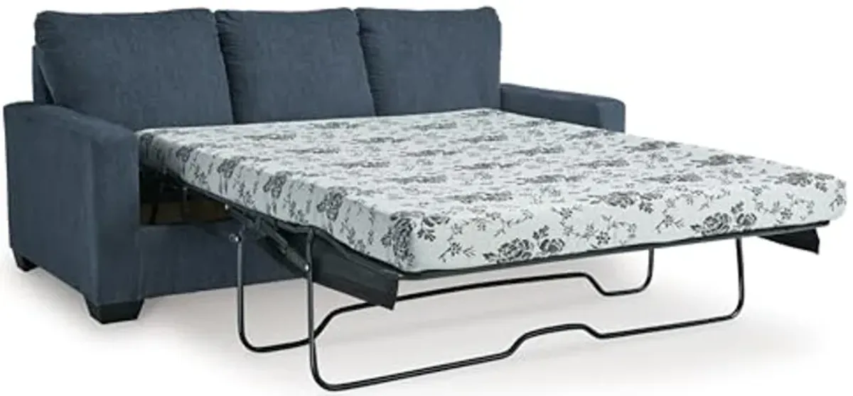 Signature Design by Ashley Rannis Sofa Sleeper Sofabed, 85"W x 40"D x 39"H, Blue