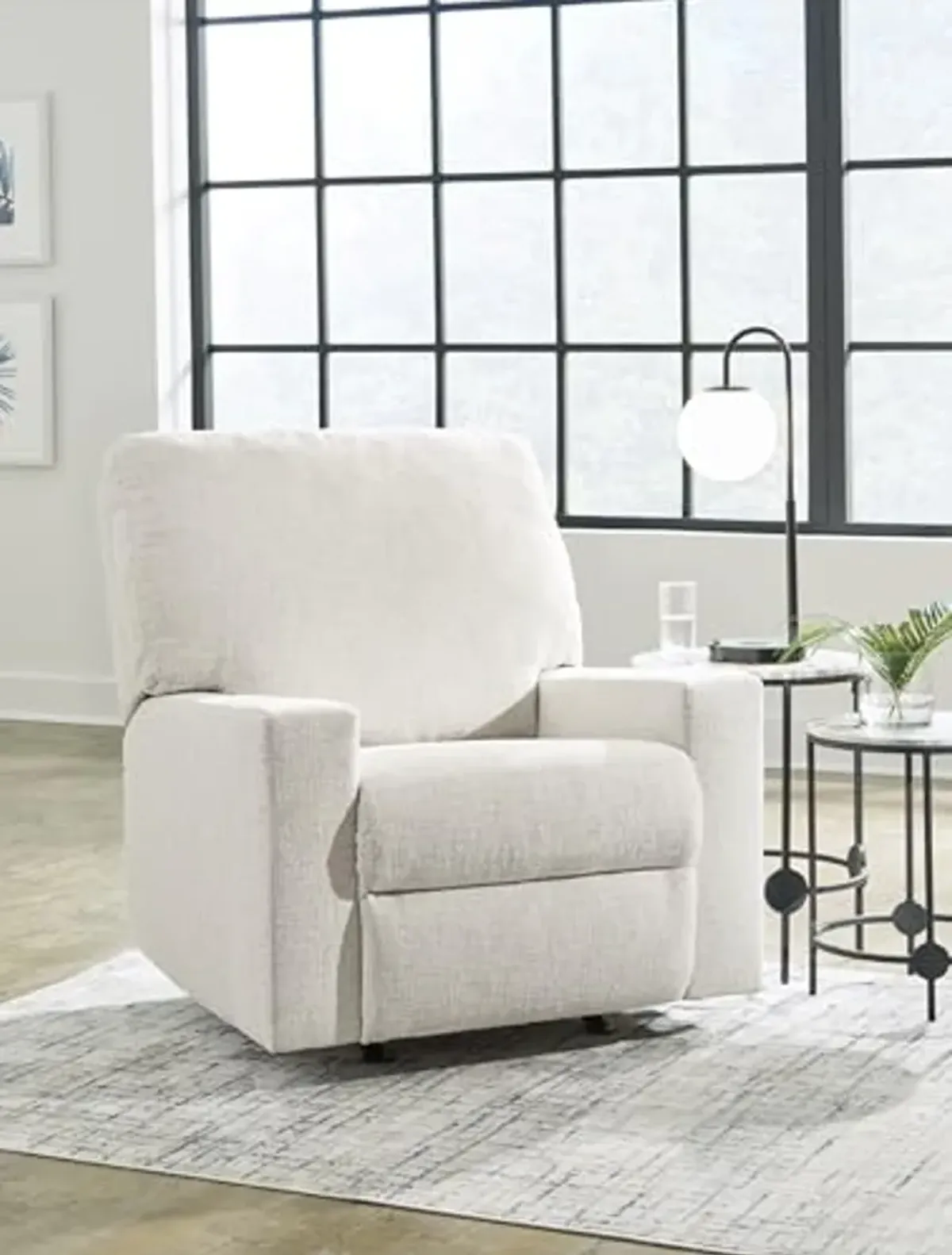 Signature Design by Ashley Rannis Casual Manual Rocker Recliner, White