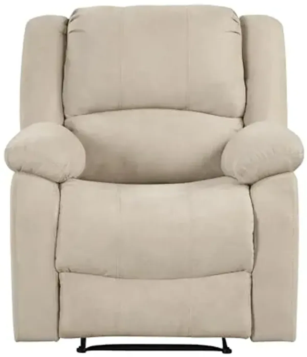 Lexicon Manual Recliner Sofa Chair, Home Theater Seating, Wall Hugger Manual Reclining Nursery Chair for Bedroom/Living Room/Office/Apartment, Oatmeal Textured Fabric