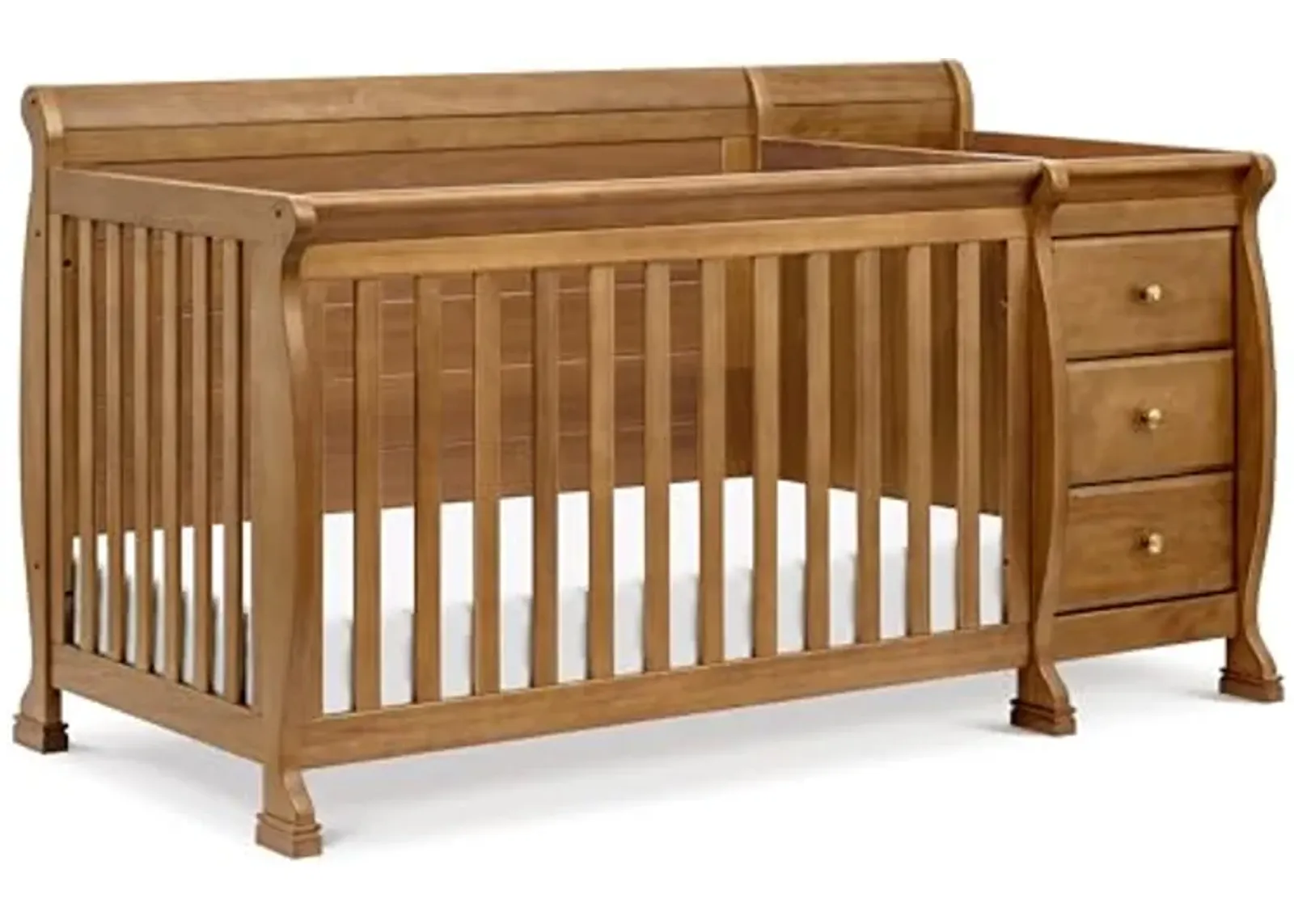 DaVinci Kalani 4-in-1 Convertible Crib and Changer Combo in Chestnut