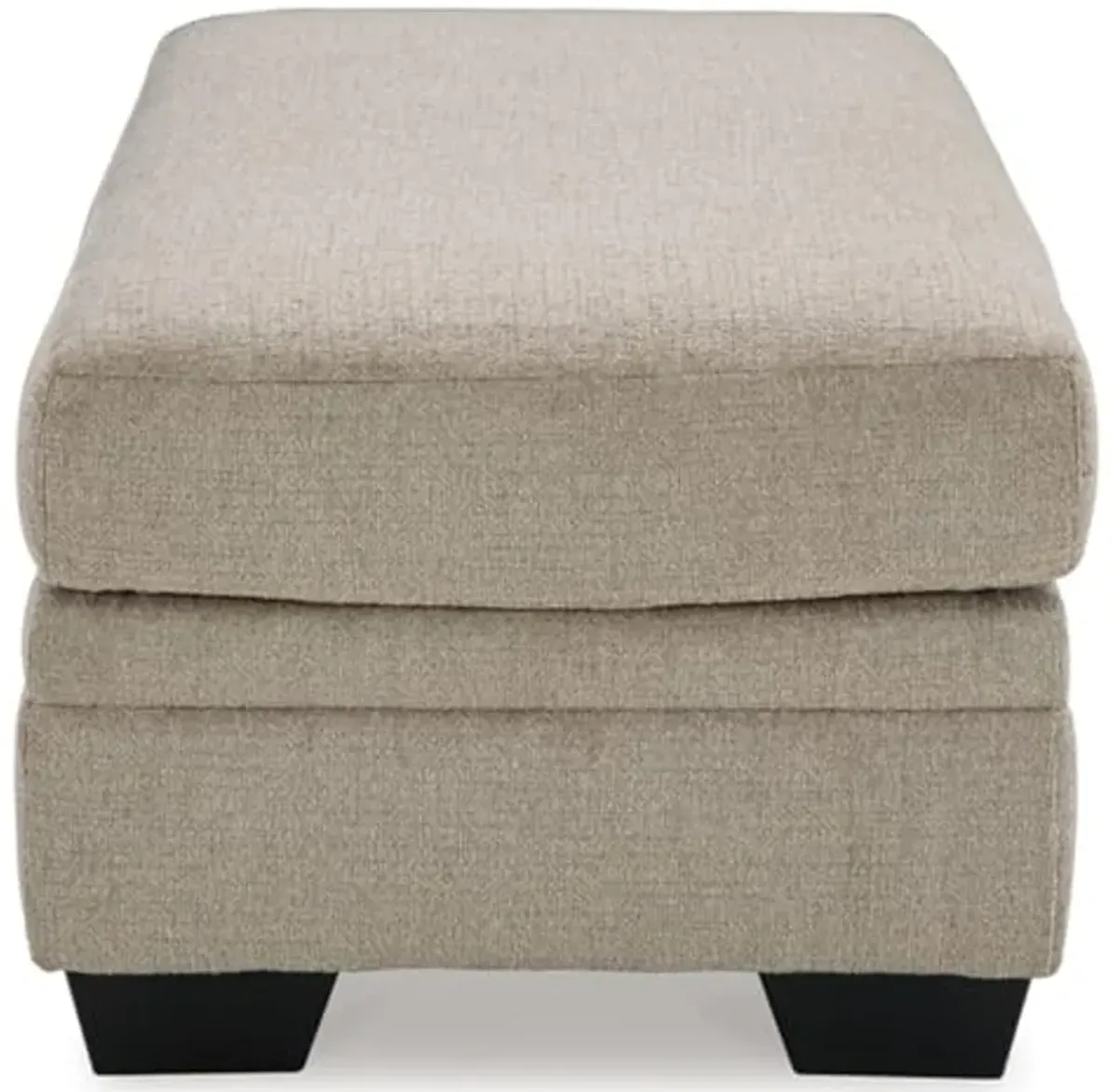 Signature Design by Ashley Stonemeade Casual Upholstered Rectangular Ottoman, Light Brown