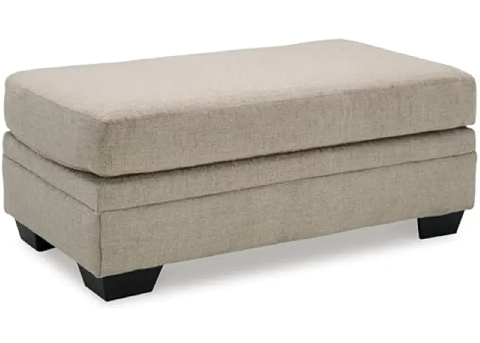 Signature Design by Ashley Stonemeade Casual Upholstered Rectangular Ottoman, Light Brown