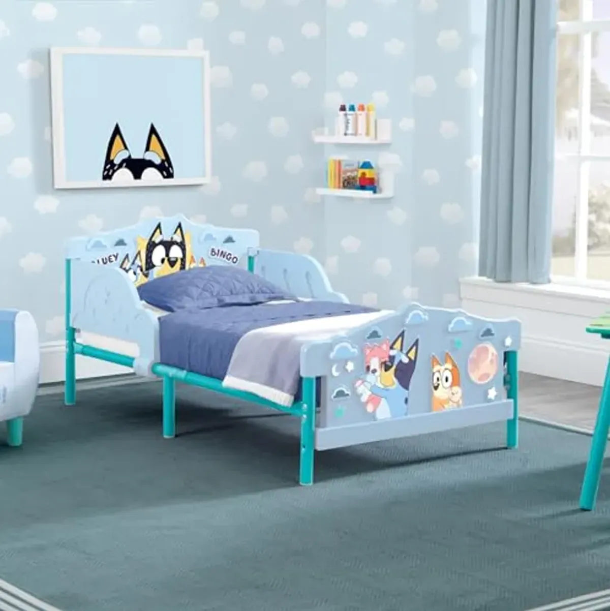 Delta Children - Bluey 3D Toddler Bed, Blue