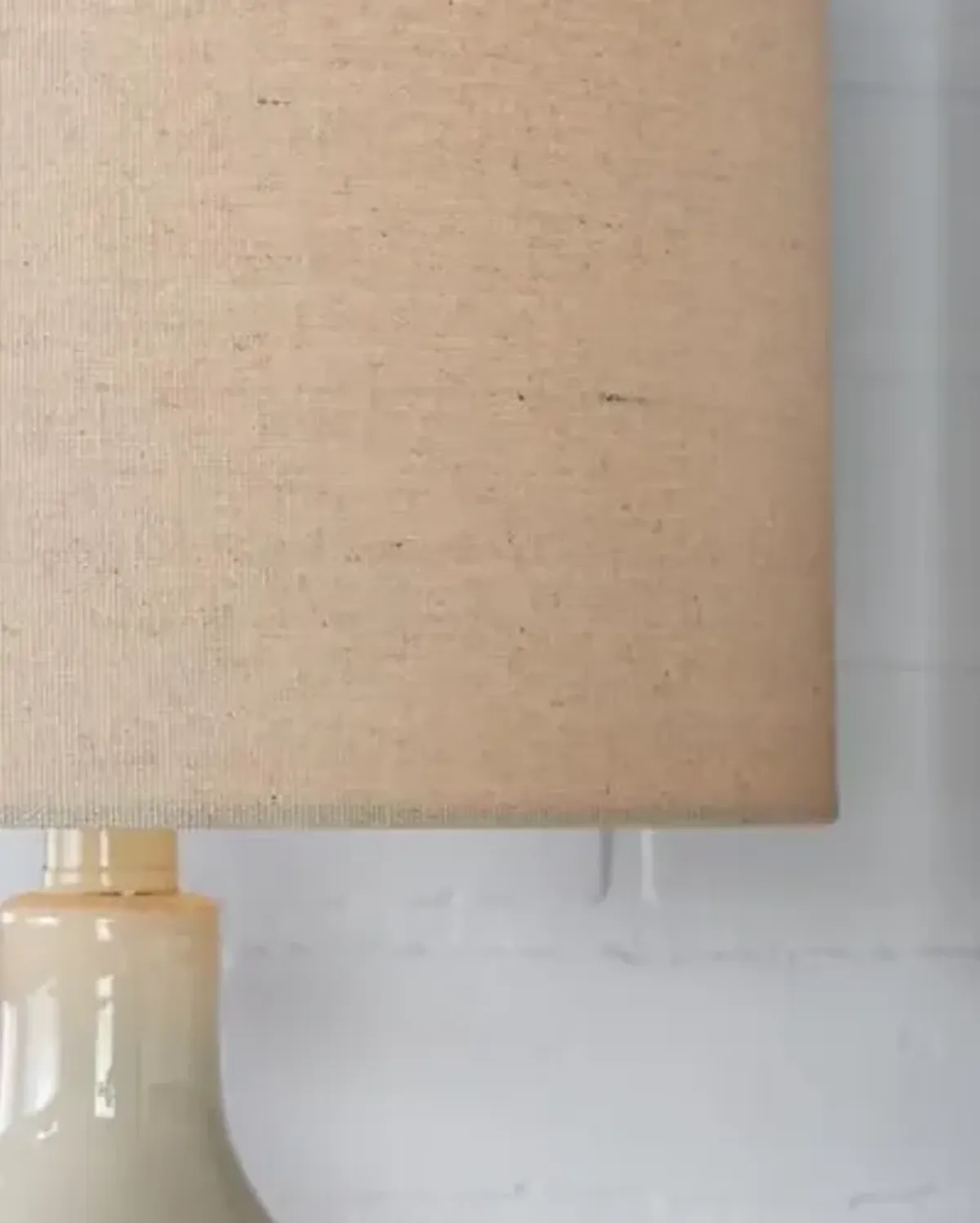 Signature Design by Ashley Garinton Contemporary Distressed Ceramic Table Lamp with On-Off Switch, White & Beige