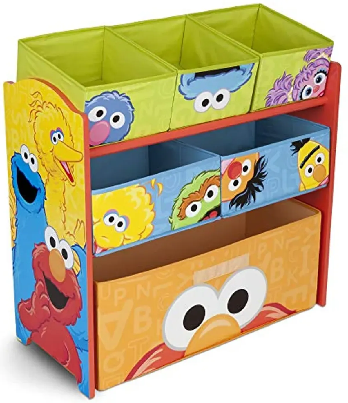 Delta Children Baby Shark Chair Desk with Storage Bin - Ideal for Arts & Crafts, Snack Time, Homeschooling, Homework & More Sesame Street 6 Bin Design and Store Toy Organizer