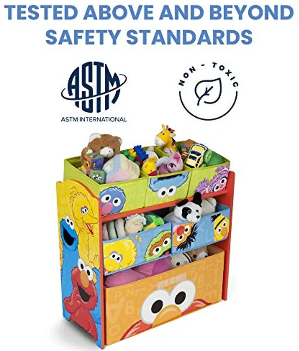 Delta Children Baby Shark Chair Desk with Storage Bin - Ideal for Arts & Crafts, Snack Time, Homeschooling, Homework & More Sesame Street 6 Bin Design and Store Toy Organizer