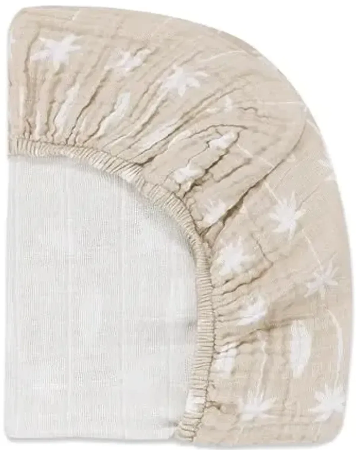 Babyletto 100% Organic Cotton Mini Crib Sheet, GOTS-Certified, Fitted 360°, Ultra-Soft and Breathable Muslin - Beach Bum