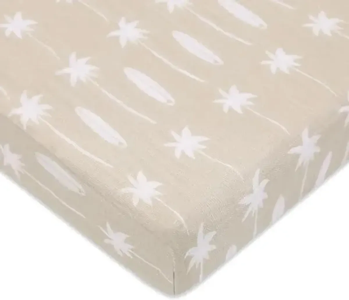 Babyletto 100% Organic Cotton Mini Crib Sheet, GOTS-Certified, Fitted 360°, Ultra-Soft and Breathable Muslin - Beach Bum