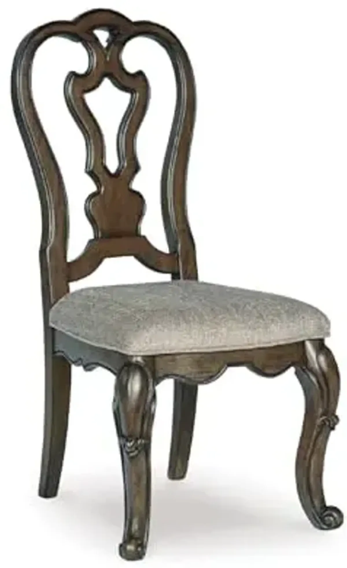 Signature Design by Ashley Maylee Classic Upholstered Armless Dining Chair, Set of 2, Dark Brown