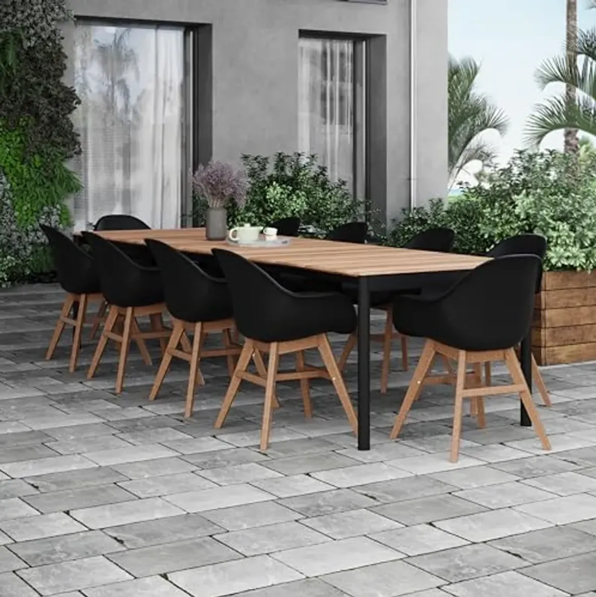 Amazonia Patio Ahri 11-Piece Dining Set |Certified Teak |Ideal for Outdoors