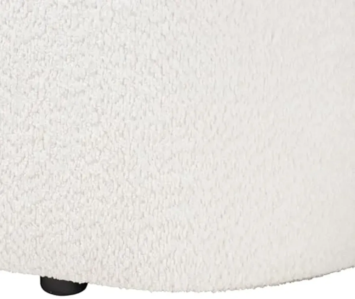 Baxton Studio Lavina Teddy-Bear Fabric Storage Bench, White