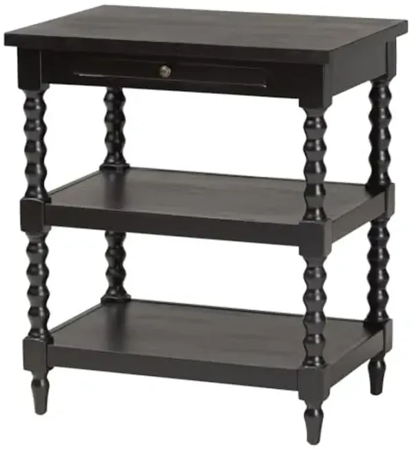 Baxton Studio Imogene Retro-Modern Black Wood End Table
