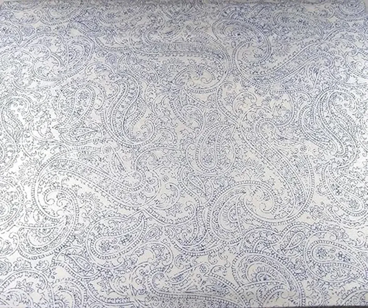 Lauren Ralph Lauren soma Blue Ink Paisley 4P Extra Deep Full Sheet Set Cotton White Ground (Full)