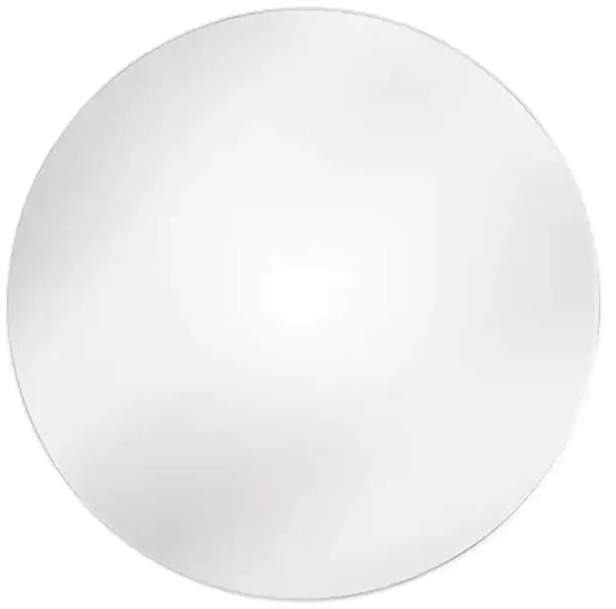 Bassett Mirror Eltham Modern Wall Mirror 60", White, Round Mirror for Living Room, M5112