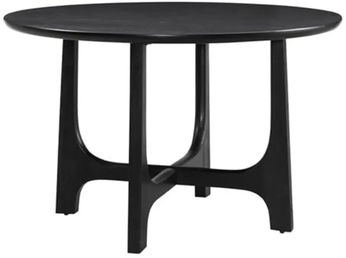 Dunnigan Modern Dining Table in Matte Black Finished Wood