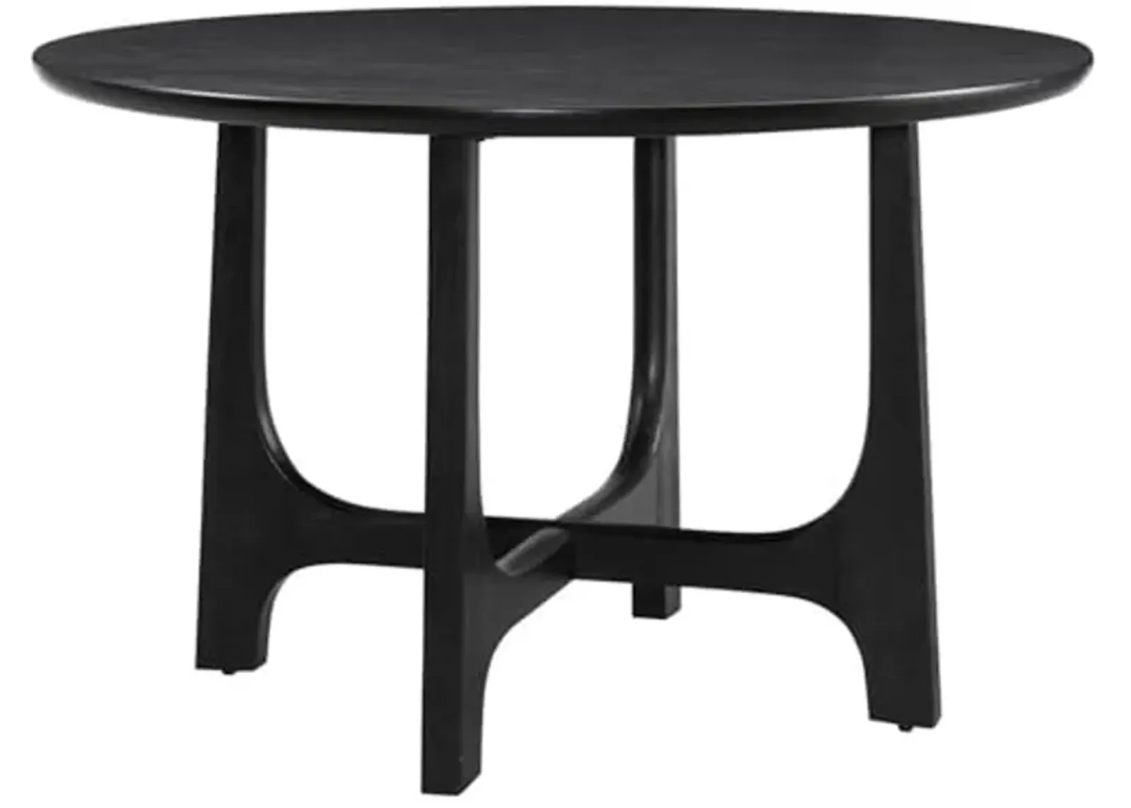 Dunnigan Modern Dining Table in Matte Black Finished Wood