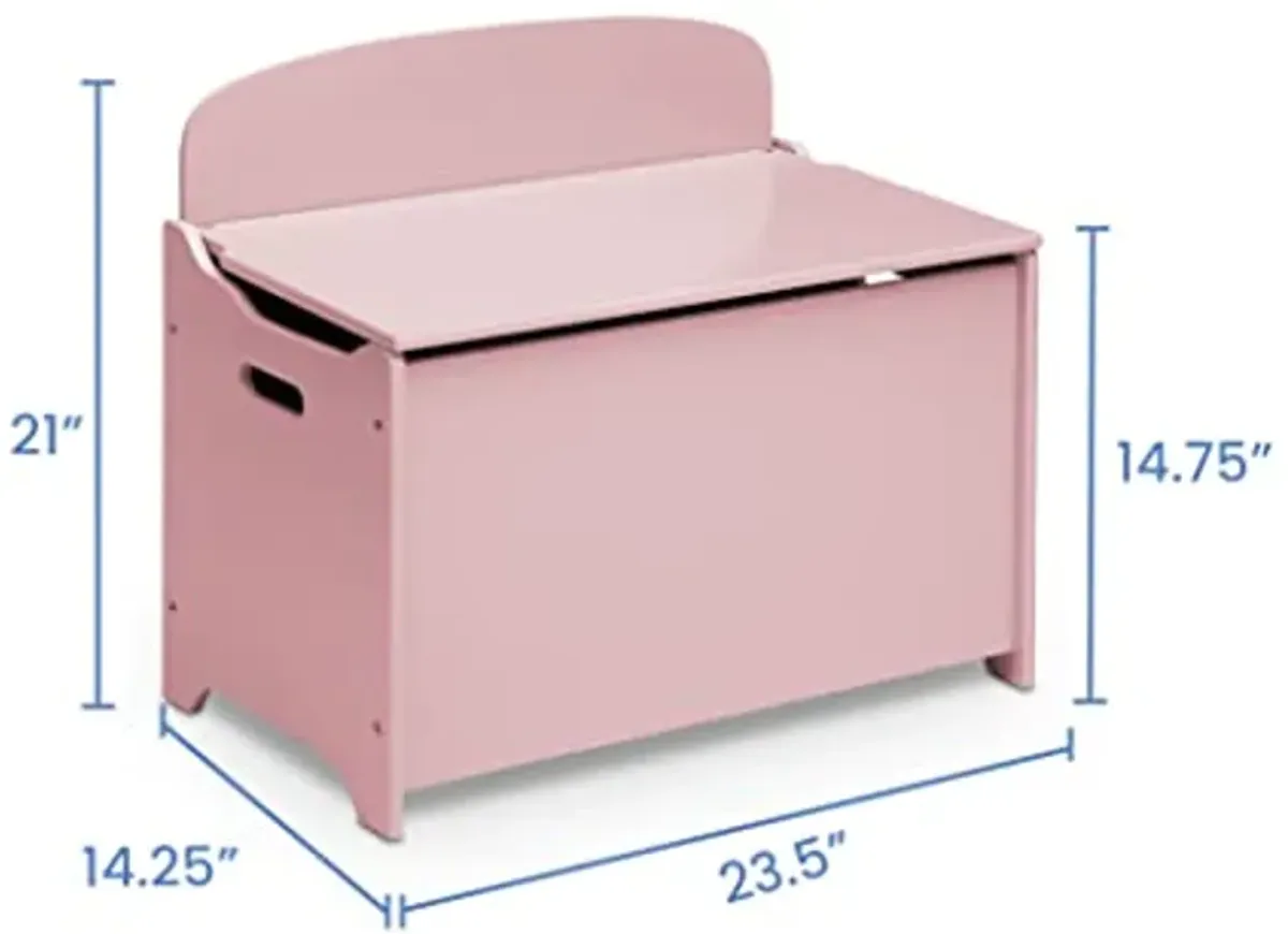 Delta Children MySize Deluxe Toy Boxes, Dusty Rose and Deep Blue