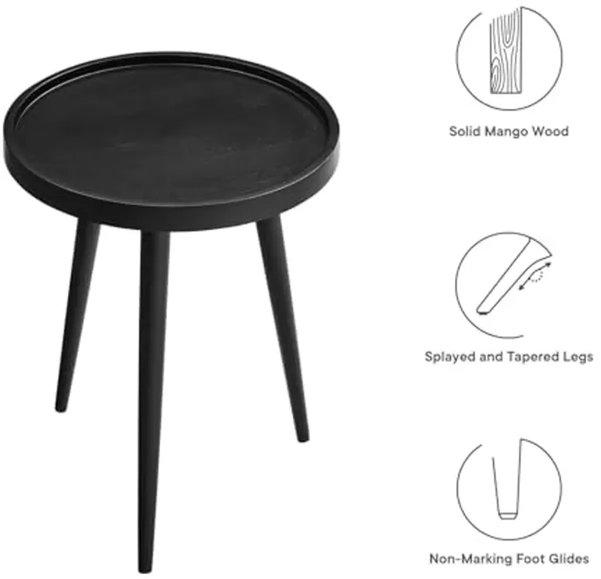 Modway Chiro Side Tables, Black