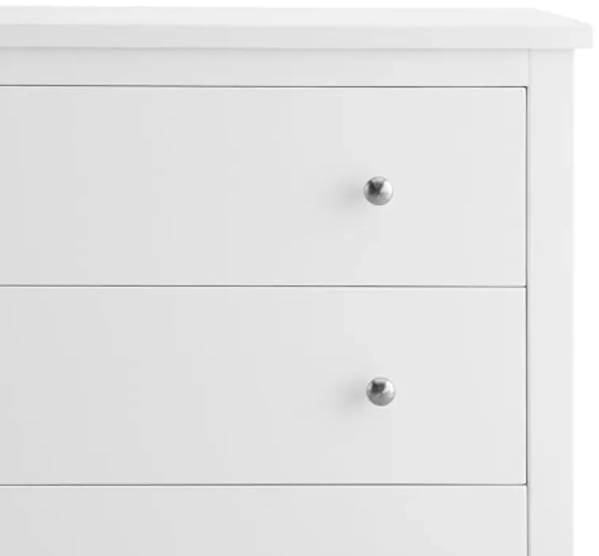 Delta Children Campbell 3 Drawer Dresser with Interlocking Drawers, Bianca White