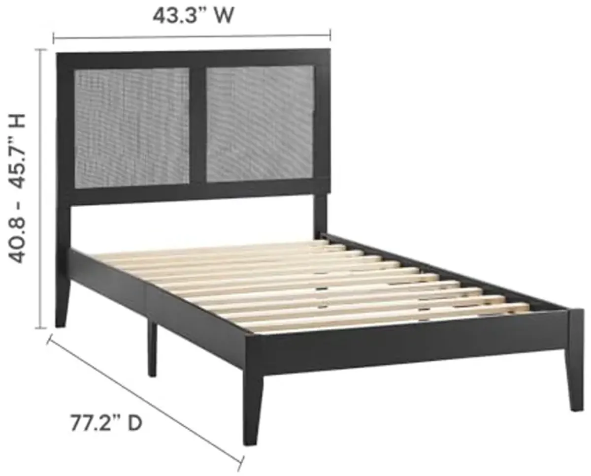 Modway Sirocco Platform Bed, Twin, Black