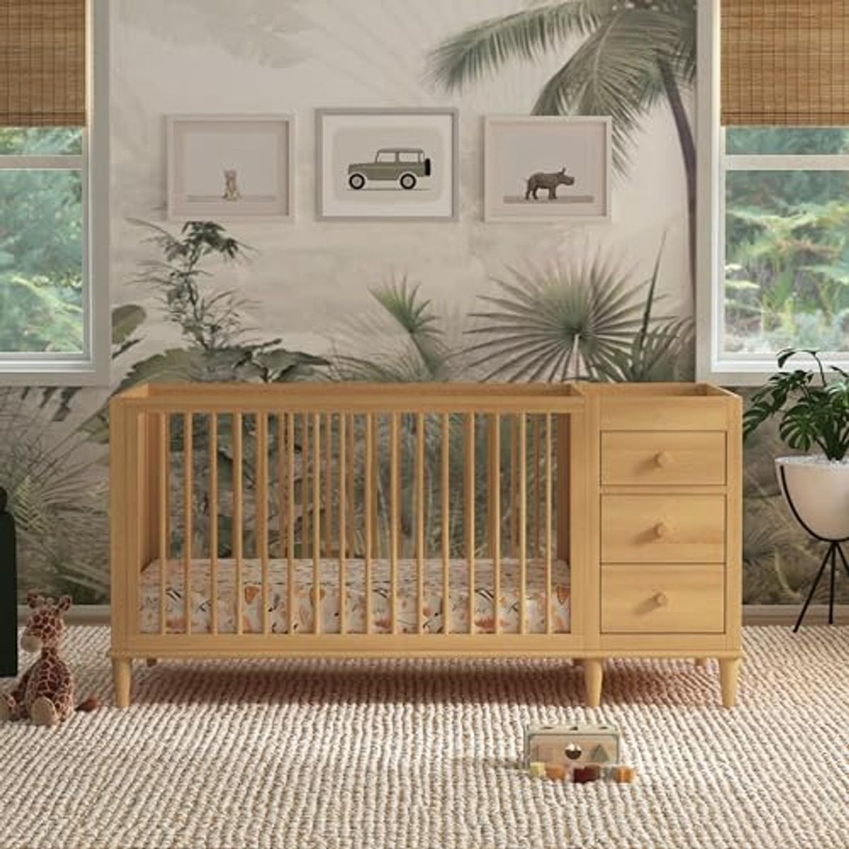 DaVinci Marley 3-in-1 Crib and Changer Combo in Honey